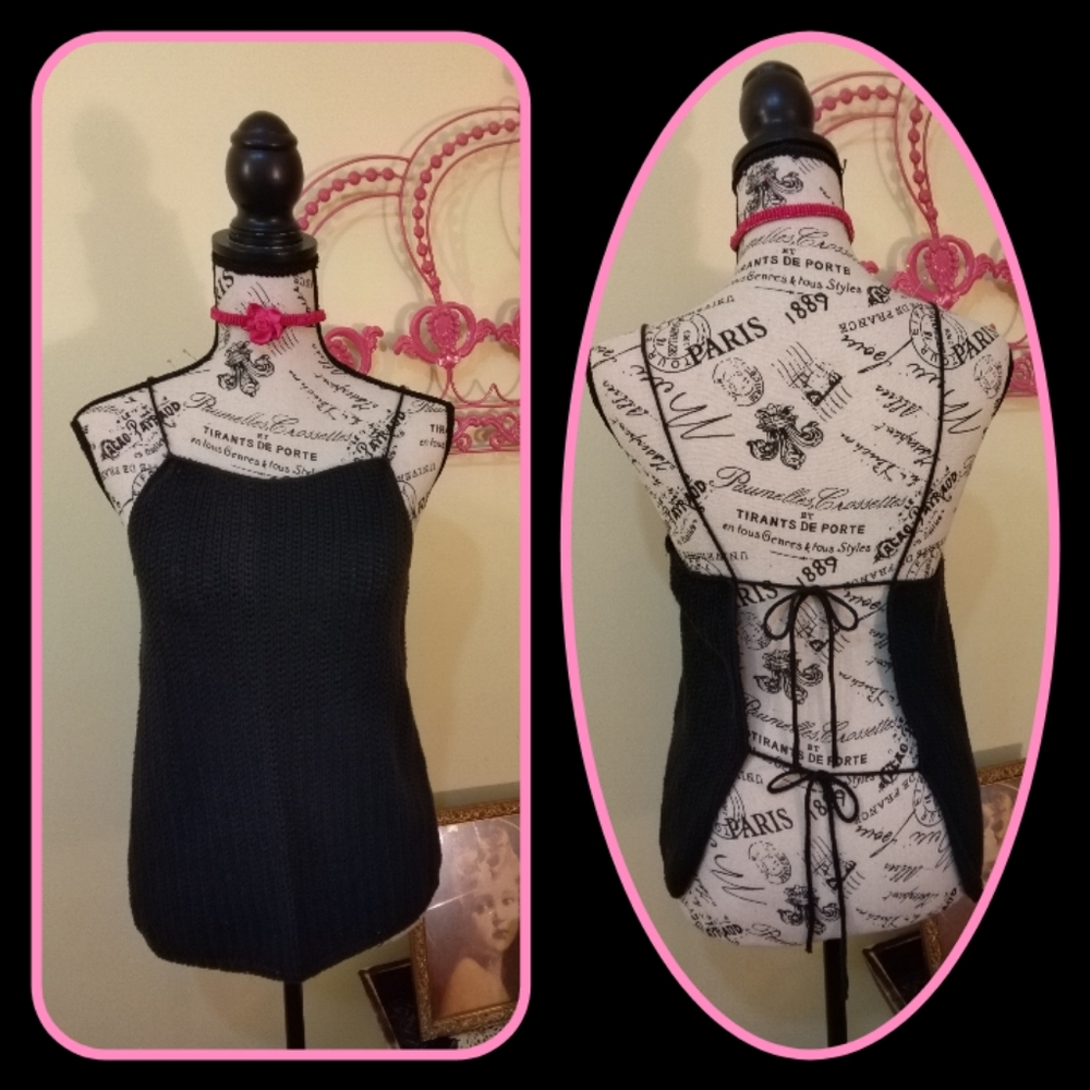 Y2K Knit Backless Top